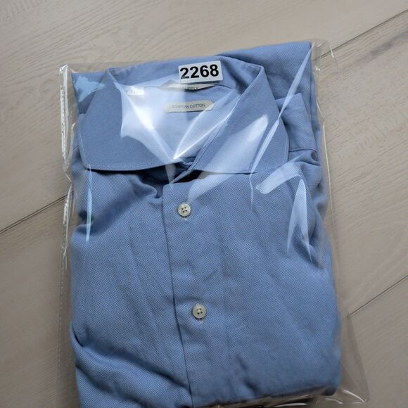 Suit Supply Shirt Mens‎ 42 16.5 Blue Egyptian Cotton Long Sleeve Button Up - Picture 10 of 11